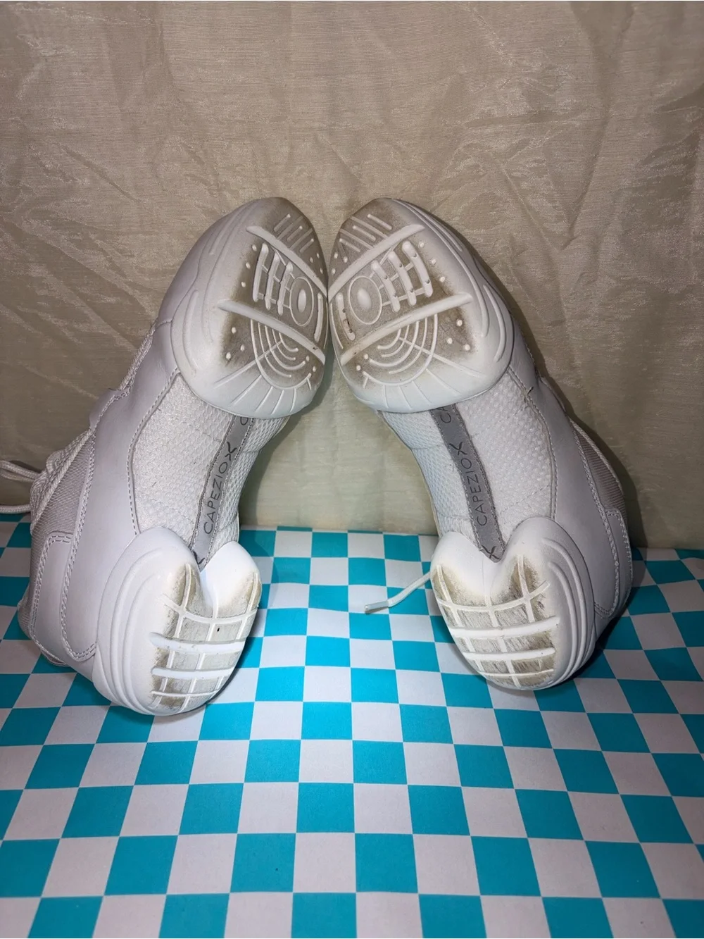 Capezio White Lace-Up Dance Sneakers